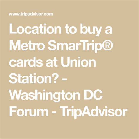 where to buy SmarTrip card in Union St